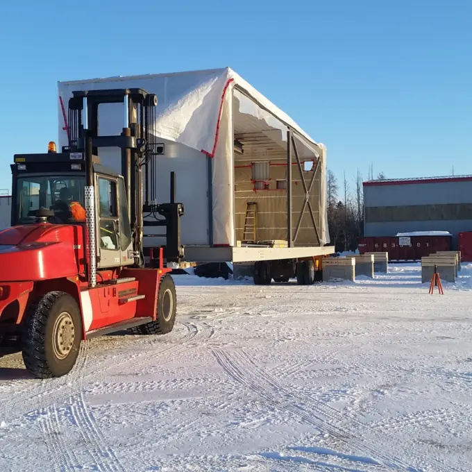 Equipment transport - Northern remote location snow