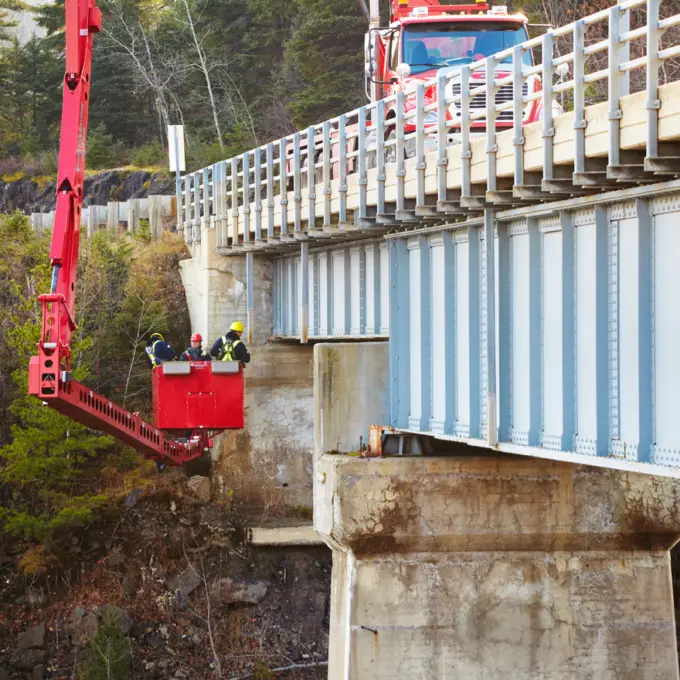 Under bridge work