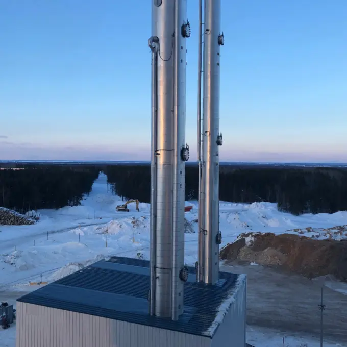 Chimney - Industrial facility in remote location CO2