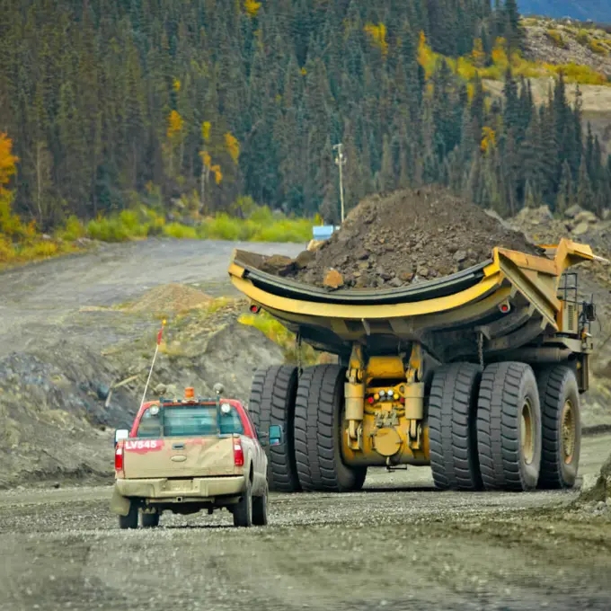 Project Page Hero rock piles iron ore mine