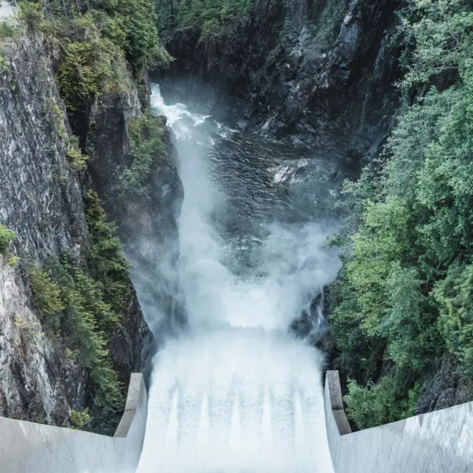 Power - Hydropower dam waterfall